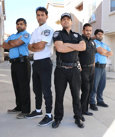 A group of the trained event security guards