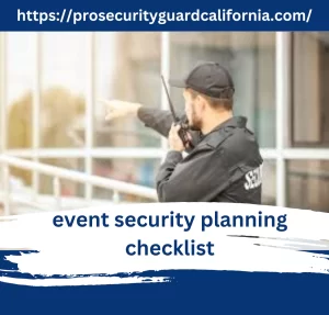Event Security & Planning Checklist