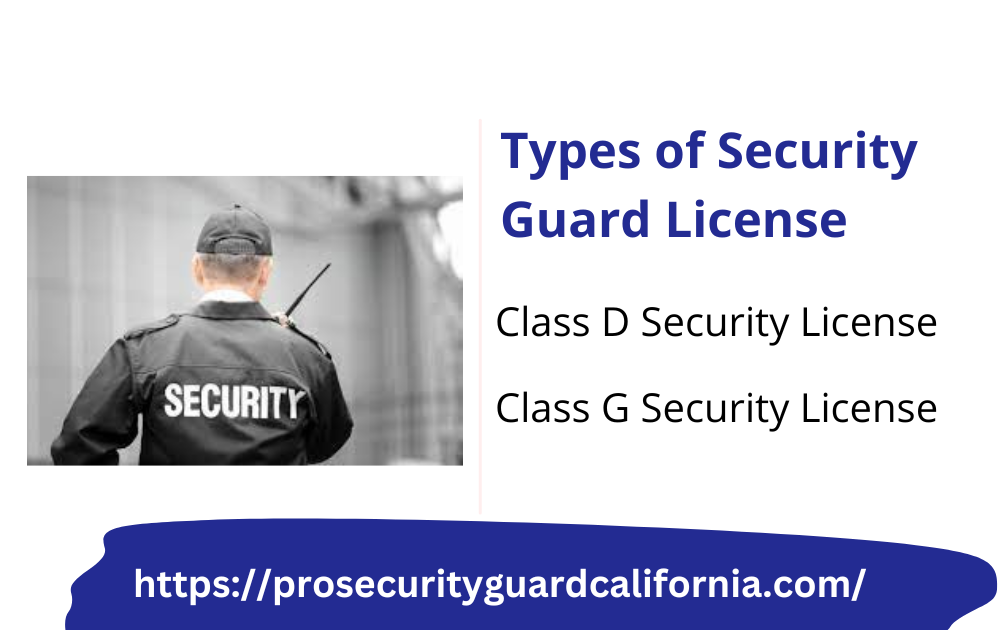security guard license types